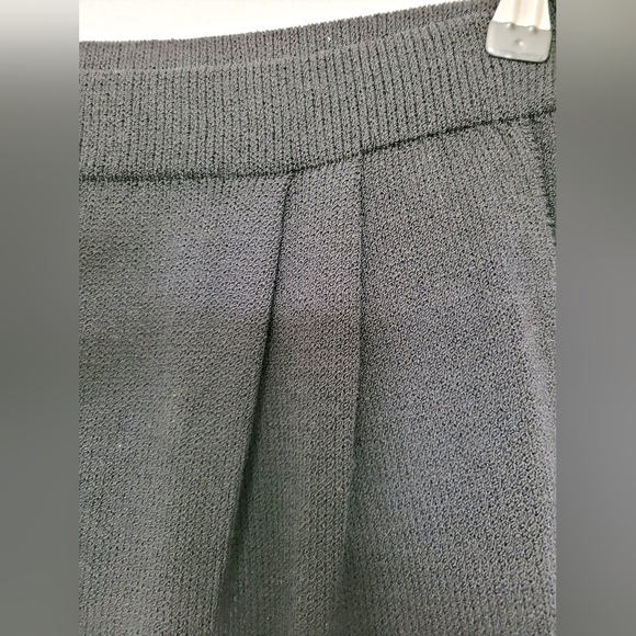 St.John Women Luxury Santana Knit Pull On Pants Wool Blend High Rise Black 10-12 - Picture 6 of 16